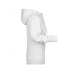 James&Nicholson női pulóver Zip Hoody 300 fehér