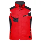 James&Nicholson munkás mellény Strong 260 piros-fekete