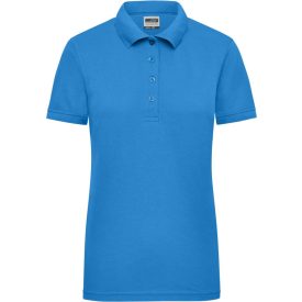   James&Nicholson galléros női póló Workwear Piqué 200 aqua