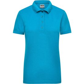   James&Nicholson galléros női póló Workwear Piqué 200 türkiz