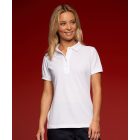 James&Nicholson galléros női póló Workwear Piqué 200 fehér