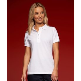   James&Nicholson galléros női póló Workwear Piqué 200 fehér