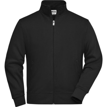 James&Nicholson pulóver Sweat Jacket fekete
