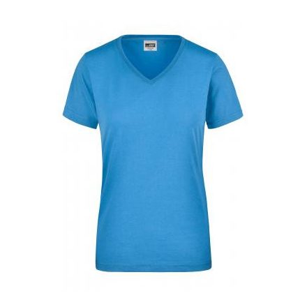 James&Nicholson női póló Workwear 160 aqua