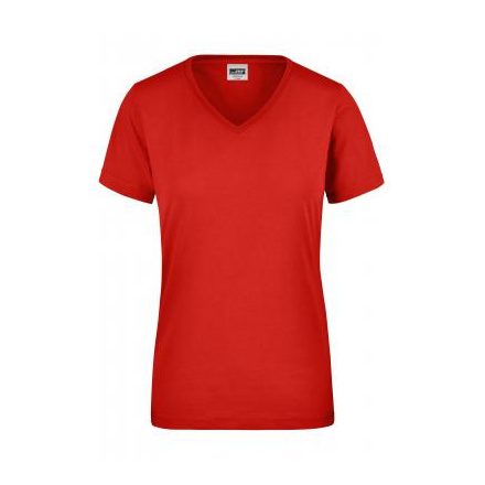 James&Nicholson női póló Workwear 160 piros