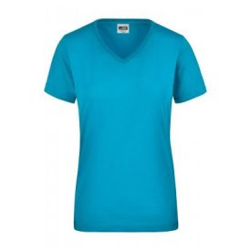 James&Nicholson női póló Workwear 160 türkiz