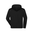 James&Nicholson pulóver BIO Workwear-Half Zip Hoody 290 fekete