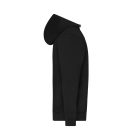 James&Nicholson pulóver BIO Workwear-Half Zip Hoody 290 fekete