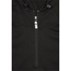 James&Nicholson pulóver BIO Workwear-Half Zip Hoody 290 fekete
