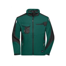  James&Nicholson softshell dzseki Strong 320 sötétzöld-fekete