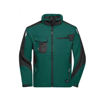 James&Nicholson softshell dzseki Strong 320 sötétzöld-fekete