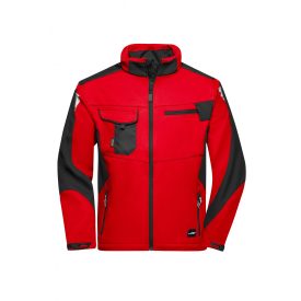 James&Nicholson softshell dzseki Strong 320 piros-fekete
