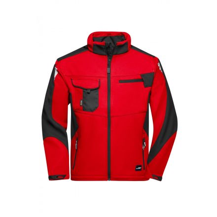 James&Nicholson softshell dzseki Strong 320 piros-fekete
