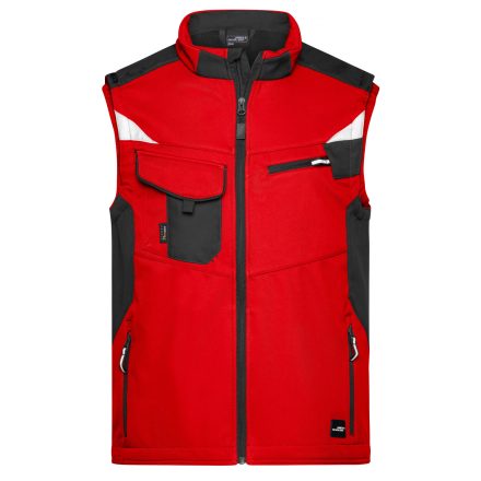 James&Nicholson softshell mellény Strong 320 piros-fekete