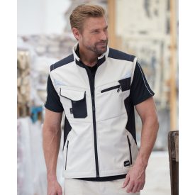 James&Nicholson softshell mellény Strong 320 fehér-carbon