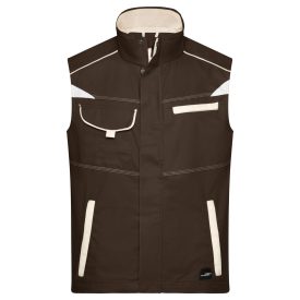 James&Nicholson mellény Workwear 250 barna-homok