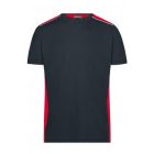 James&Nicholson póló Color Workwear 160 carbon-piros-fehér