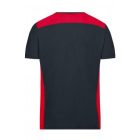 James&Nicholson póló Color Workwear 160 carbon-piros-fehér