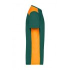 James&Nicholson póló Color Workwear 160 sötétzöld-narancs-fehér