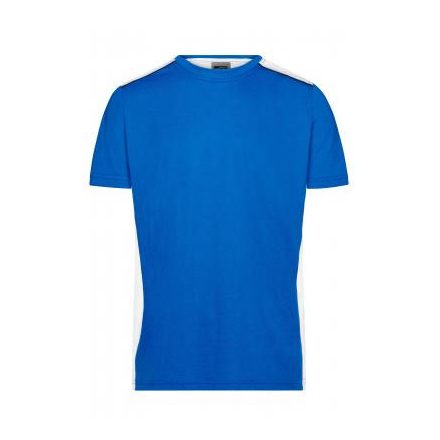 James&Nicholson póló Color Workwear 160 sötétzöld-narancs-fehér