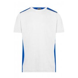 James&Nicholson póló Color Workwear 160 fehér-királykék