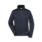 James&Nicholson női polár pulóver Strong Knitted 280 melírozott carbon-fekete