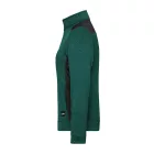 James&Nicholson női polár pulóver Strong Knitted 280 melírozott sötétzöld-fekete