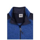 James&Nicholson női polár pulóver Strong Knitted 280 melírozott királykék-tengerkék