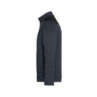 James&Nicholson polár pulóver Strong Knitted 280 melírozott carbon-fekete