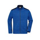 James&Nicholson polár pulóver Strong Knitted 280 melírozott királykék-tengerkék