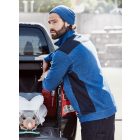 James&Nicholson polár pulóver Strong Knitted 280 melírozott királykék-tengerkék