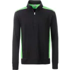 James & Nicholson Workwear Half Zip Sweat