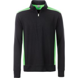James & Nicholson Workwear Half Zip Sweat