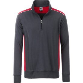 James & Nicholson Workwear Half Zip Sweat