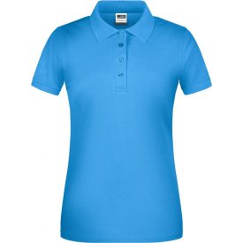 James&Nicholson galléros női póló Workwear 200 aqua