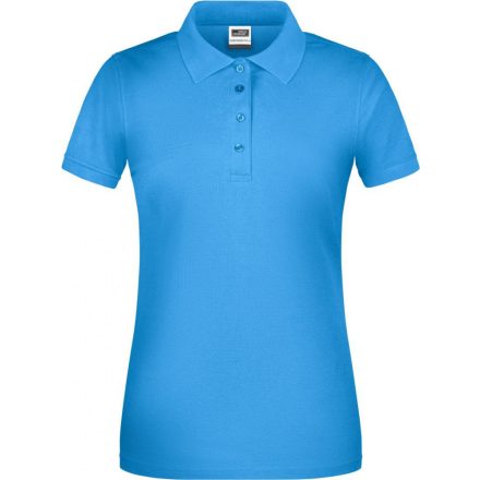 James&Nicholson galléros női póló Workwear 200 aqua