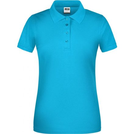 James&Nicholson galléros női póló Workwear 200 türkiz