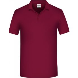 James&Nicholson galléros póló Bio Workwear 200 burgundy