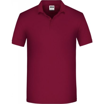 James&Nicholson galléros póló Bio Workwear 200 burgundy