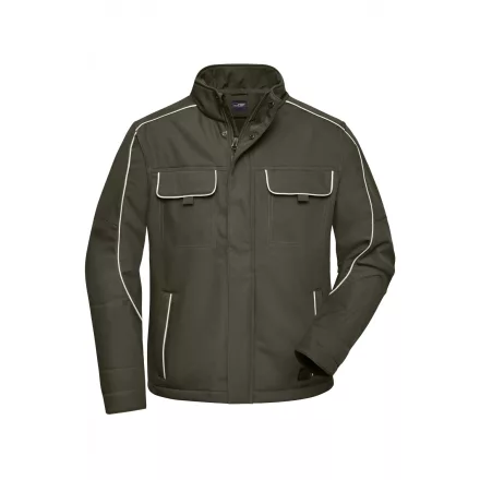 James&Nicholson softshell dzseki Solid 320 olíva