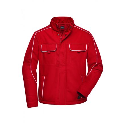 James&Nicholson softshell dzseki Solid 320 piros