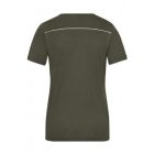 James&Nicholson női póló Solid Workwear 160 grafit-fehér