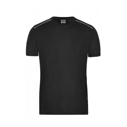 James&Nicholson póló Solid Workwear 160 fekete-fehér