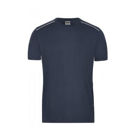 James&Nicholson póló Solid Workwear 160 tengerkék-fehér