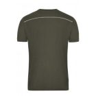 James&Nicholson póló Solid Workwear 160 oliva-fehér