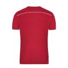 James&Nicholson póló Solid Workwear 160 piros-fehér