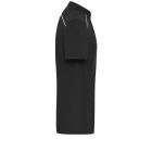 James&Nicholson galléros póló Solid 200 fekete-fehér