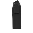 James&Nicholson galléros póló Solid 200 fekete-fehér