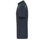 James&Nicholson galléros póló Solid 200 tengerkék-fehér