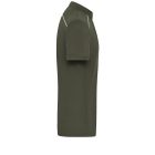 James&Nicholson galléros póló Solid 200 olíva-fehér